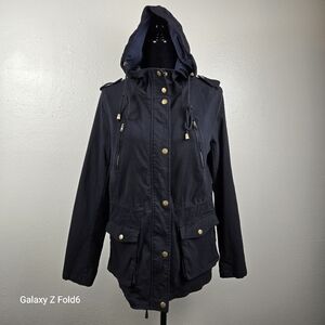 Eden Society Black Utility Hooded Jacket – Size‎ L